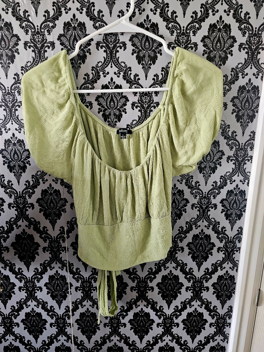 Ambiance Green Crop Top NWOT